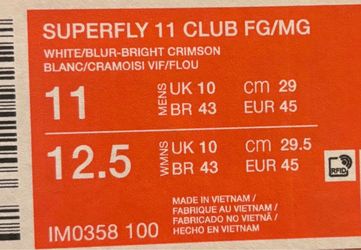 Nike Mercurial Superfly 11 Club Multi-Ground High-Top Soccer Cleats Size: M 11