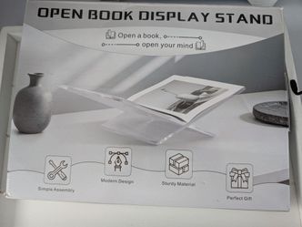 Open book display stand