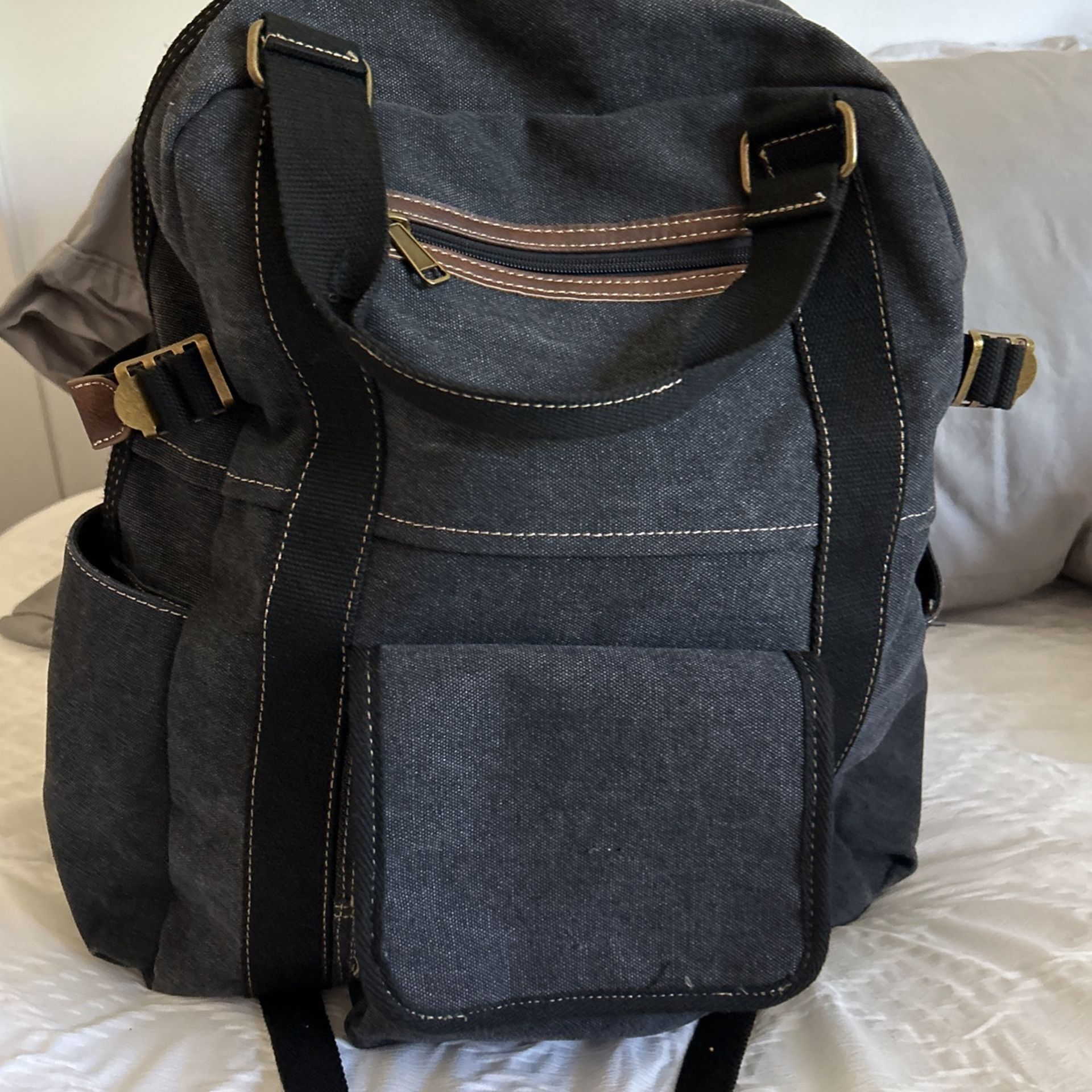 CargoIt Stonewashed Canvas Backpack