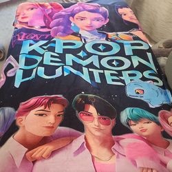 KPop demon hunters blanket