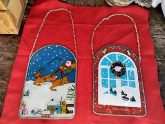 christmas decorations  14" x 51/2" $10 For Both Pick Up Only Bonanza And Lamb 