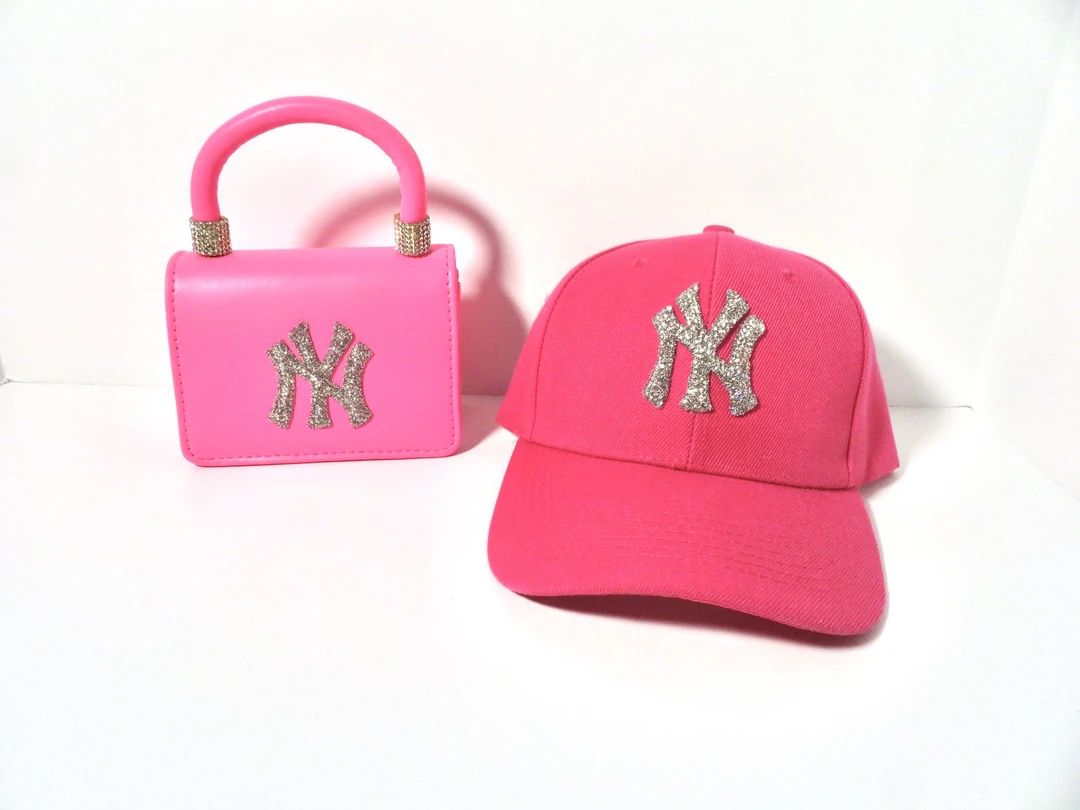 NY BAG/HAT SET (Hot pink)