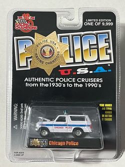 Police USA Chicago Police 1980 Bronco Die-Cast Car