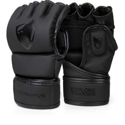 Liberlupus MMA Gloves for Men & Women, Kickboxing Gloves with Open Palms, Boxing Gloves for Punching Bag, Sparring, Muay Thai, MMA

