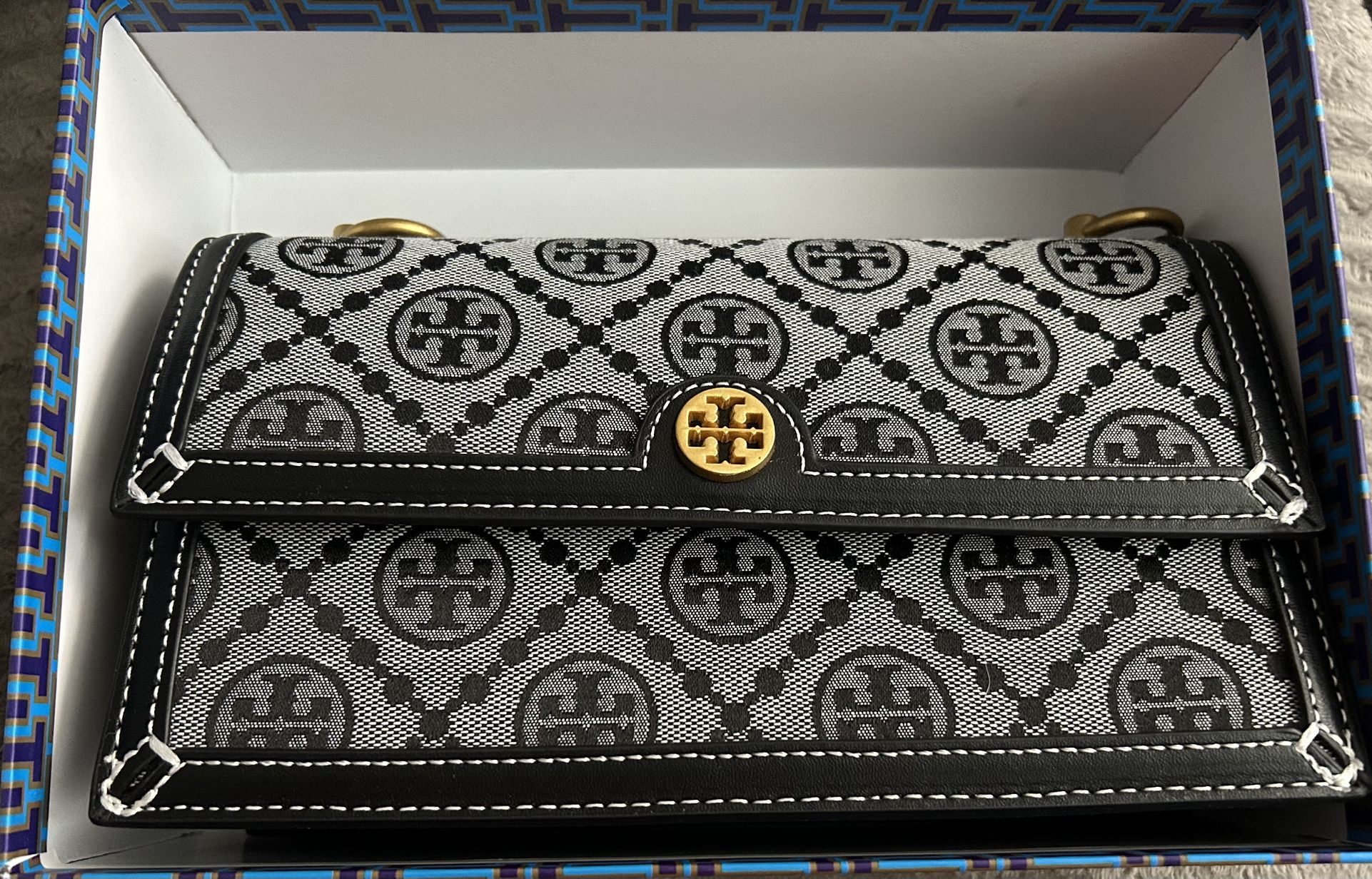 T Monogram Canvas Purse