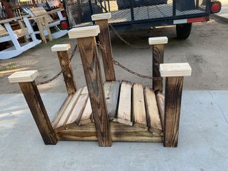 Puente rústico 🍁Wood Garden Bridge 