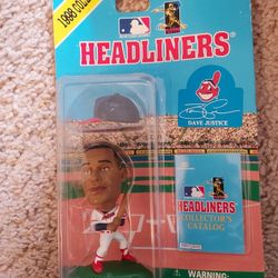 Headliners Collection CLEVELAND INDIANS DAVID JUSTICE NEW MAKE OFFER