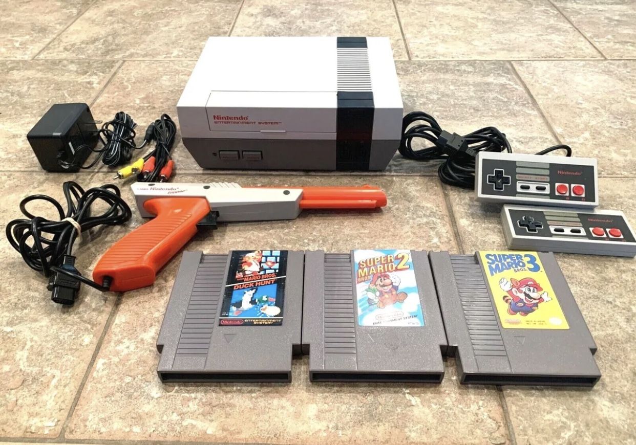NES Nintendo System Console, New 72 Pin, Zapper, Super Mario Bros / Duck Hunt!