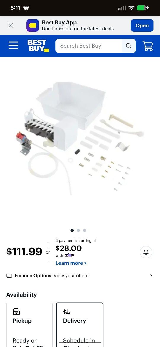 New Whirlpool Refrigerator Ice Maker Assembly Model # W11729596