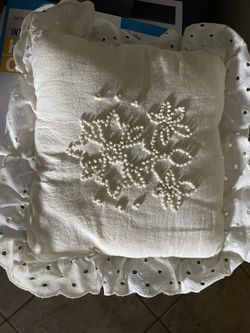 Vintage Pillow With Bead Work