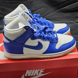 Nike Dunk Hi Retro Se Men's Size Phantom/Racer Blue-Pale Ivory Size M 10.5/ W 12