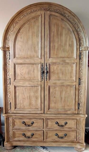BERNHARDT FURNITURE CORONADO LIGHT OAK 2-PIECE ARMOIRE