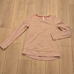 Lululemon Women s Exhalation Crewneck Sweatshirt Kangarao Pocket Size &