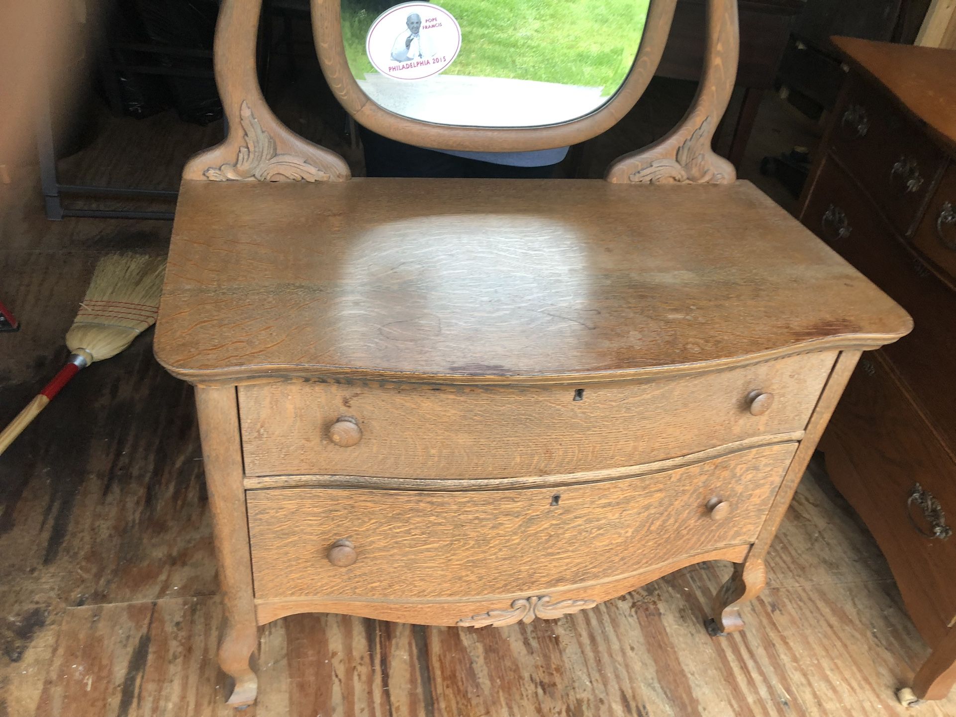 Vintage Dresser With Mirror