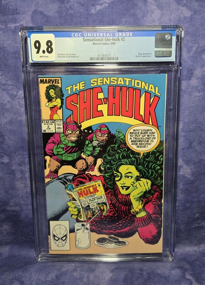 Sensational She-Hulk #2, 1989 • CGC 9.8 • 1st Modern Age App Of Louise Grant