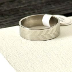 Men’s Stainless Steel Ring, Size 11