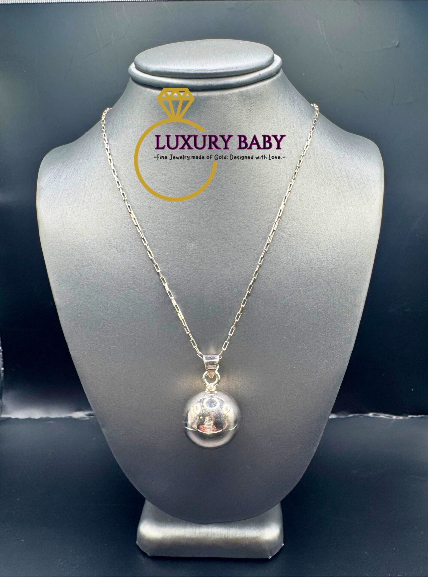 .925 Sterling Silver Angel Caller Pendant W/chain