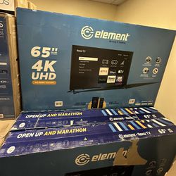 65” Element Roku Smart Led TV 4K 