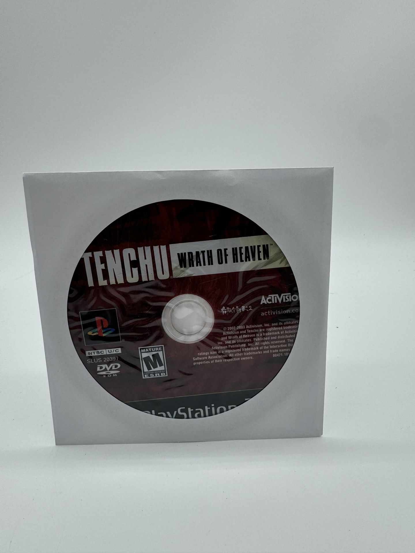 Tenchu: Wrath of Heaven (PS2 PlayStation 2) Disc Only Tested
