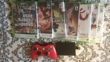 9 xbox 360 1 wireless remote and 60g hd