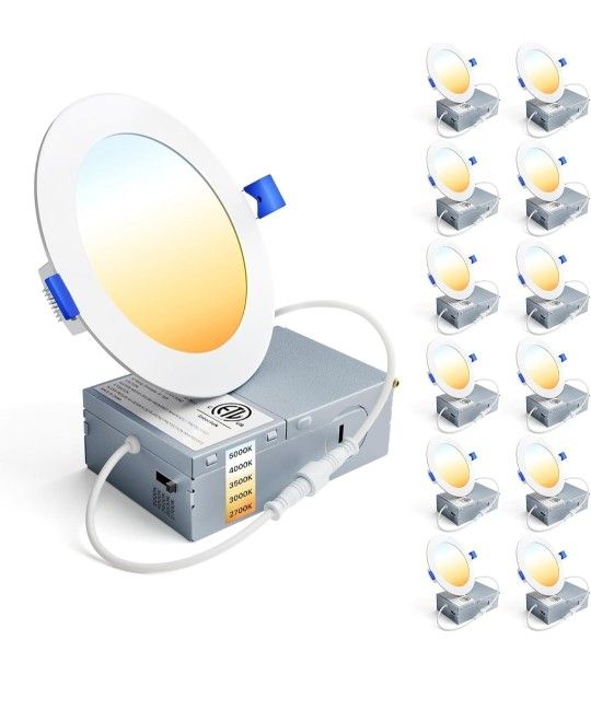 Ensenior 12 Pack 4 Inch LED Recessed Ceiling Light,