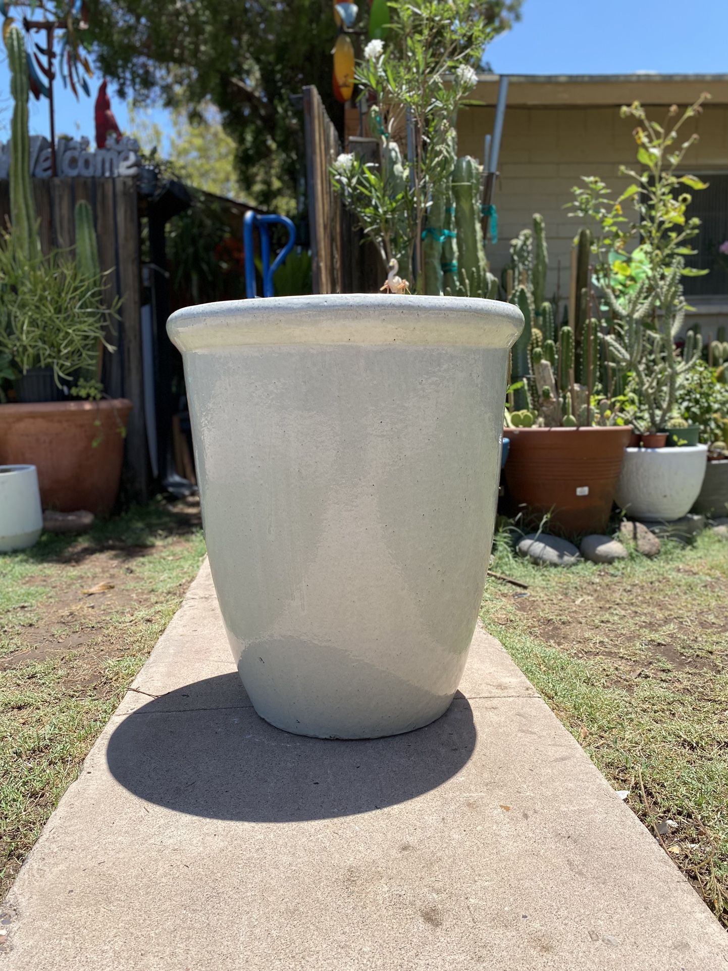 Large White Cream Pot