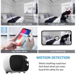 Wireless Hidden Camera Bluetooth Speaker WiFi Spy Camera, 1080P Security Cam Baby Monitor with Motion Detection Alarm and Night Vision, Real Time View