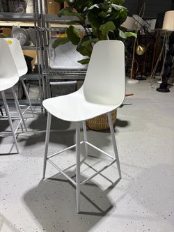 4 White Bar Stools