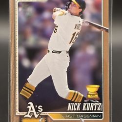 2026 Topps Baseball Nick Kurtz Gold Parallel 508/2025 Athletics #97