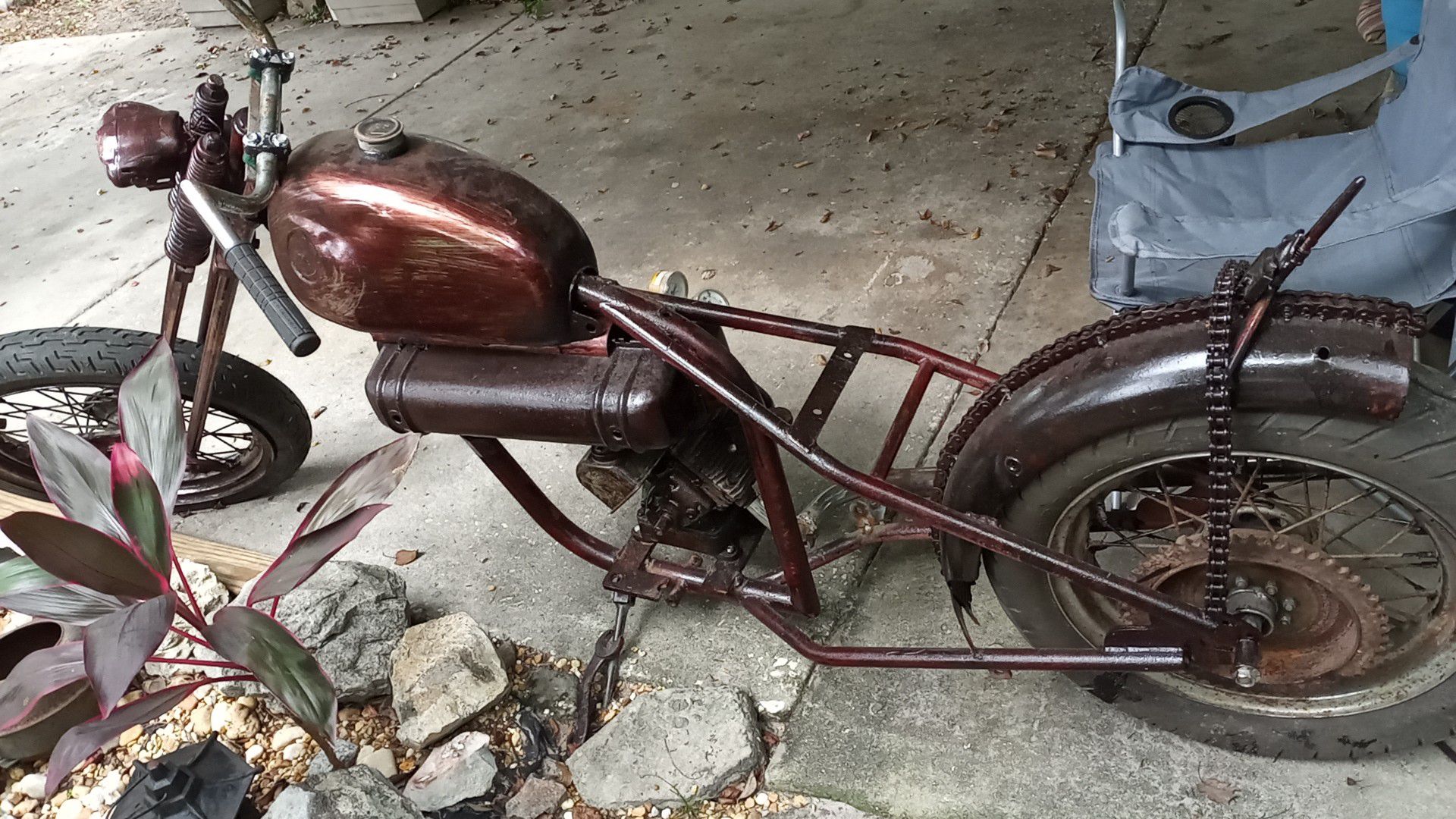 Steampunk Chopper,mini bike,rat bike,chopper.rat rod project