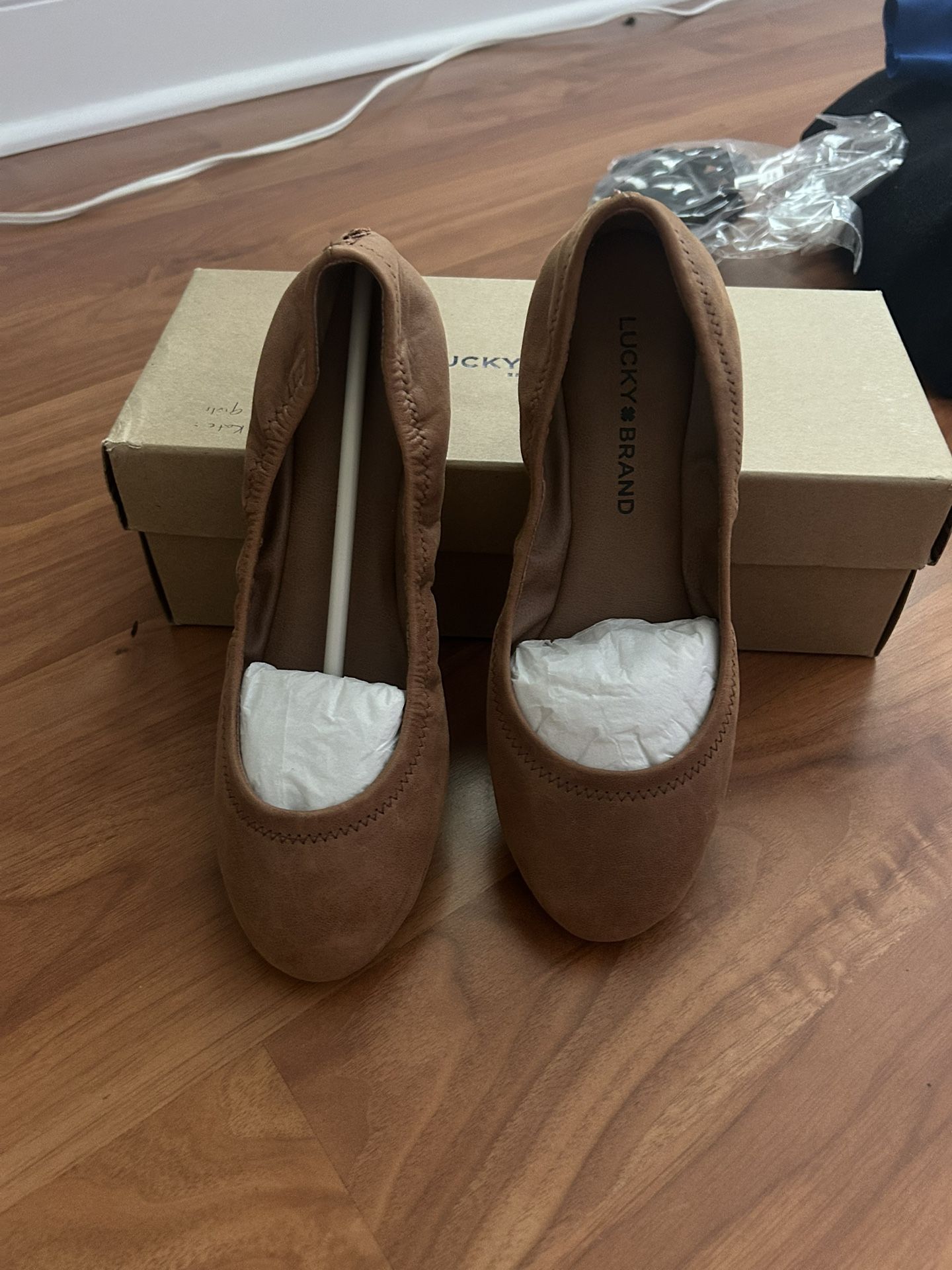 Lucky brand EMMIE leather ballet flats bourbon winter haze