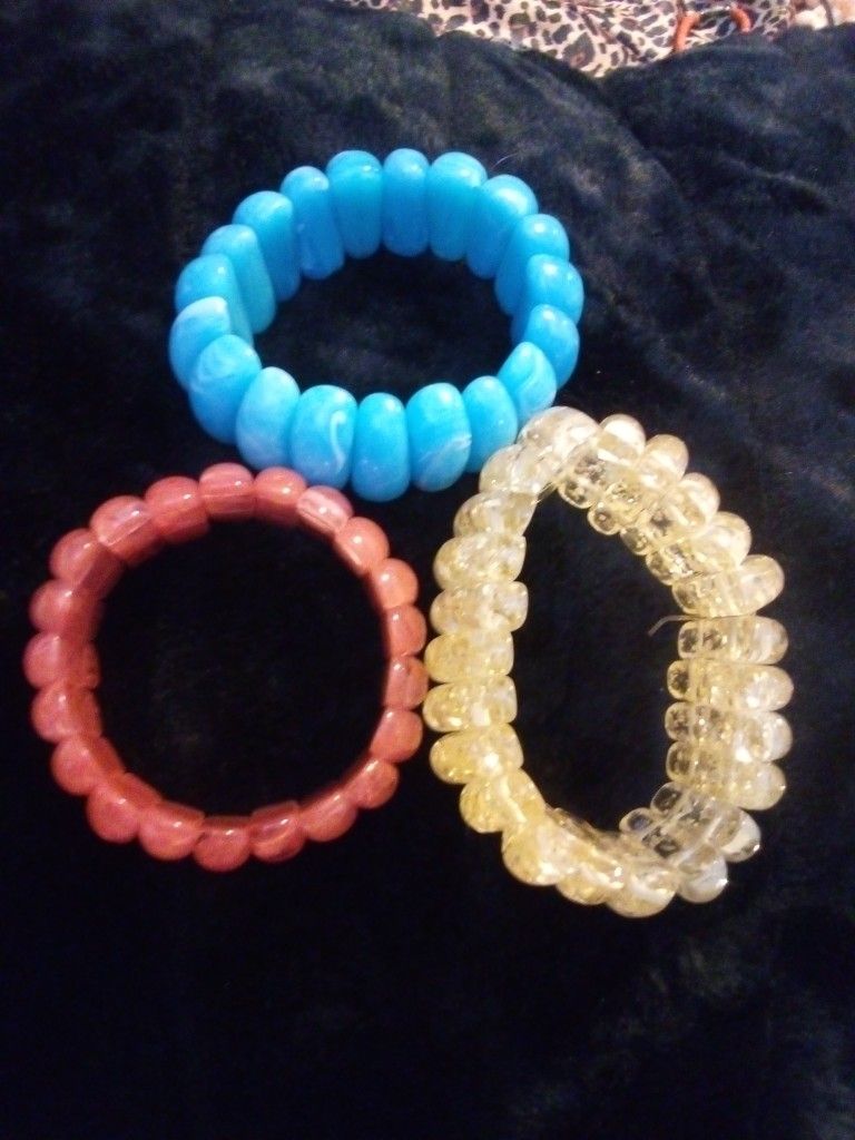 Lot Of 3 Vintage Bakelite Bracelets