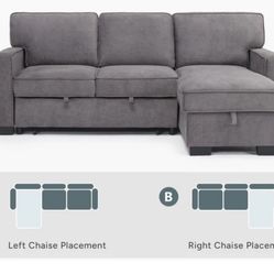 Sectional Sleeper Sofa Couch With Pull Out Bed