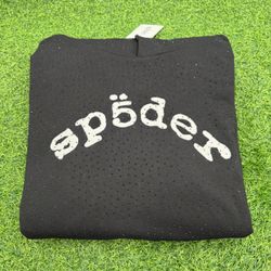 New Sp5der Web Black VVS Hoodie Size XL