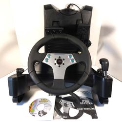 Vintage Thrustmaster Nascar Pro Digital Racing Wheel And Foot Pedals Usb