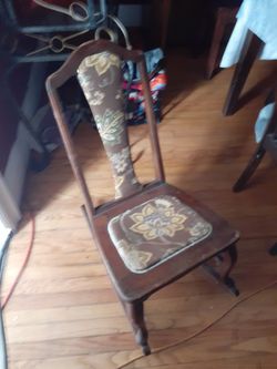 Old antique kids rocking chair good shape
