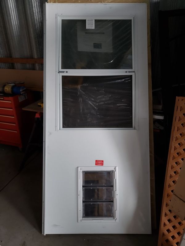 36x80 storm door with pet entrance for Sale in Chesapeake, VA OfferUp