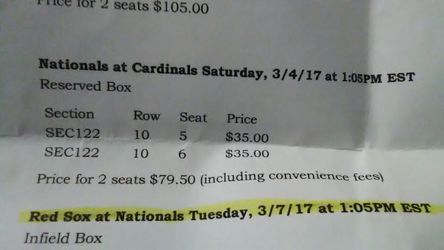 Spring training nationals @ cardnials