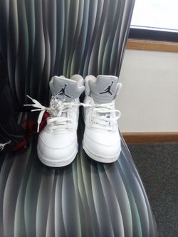 Air Jordan 5  Retro white Metallic