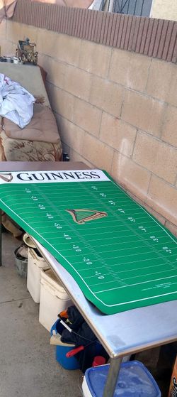 GUINNESS FOOTBALL TURF MAT . DODGERS & ANGELS BOBBLEHEADS AVAILABLE. ( ALSO PLENTY OF NEON SIGNS / LIGHTS AVAILABLE FOR SALE ) TAP HANDLES