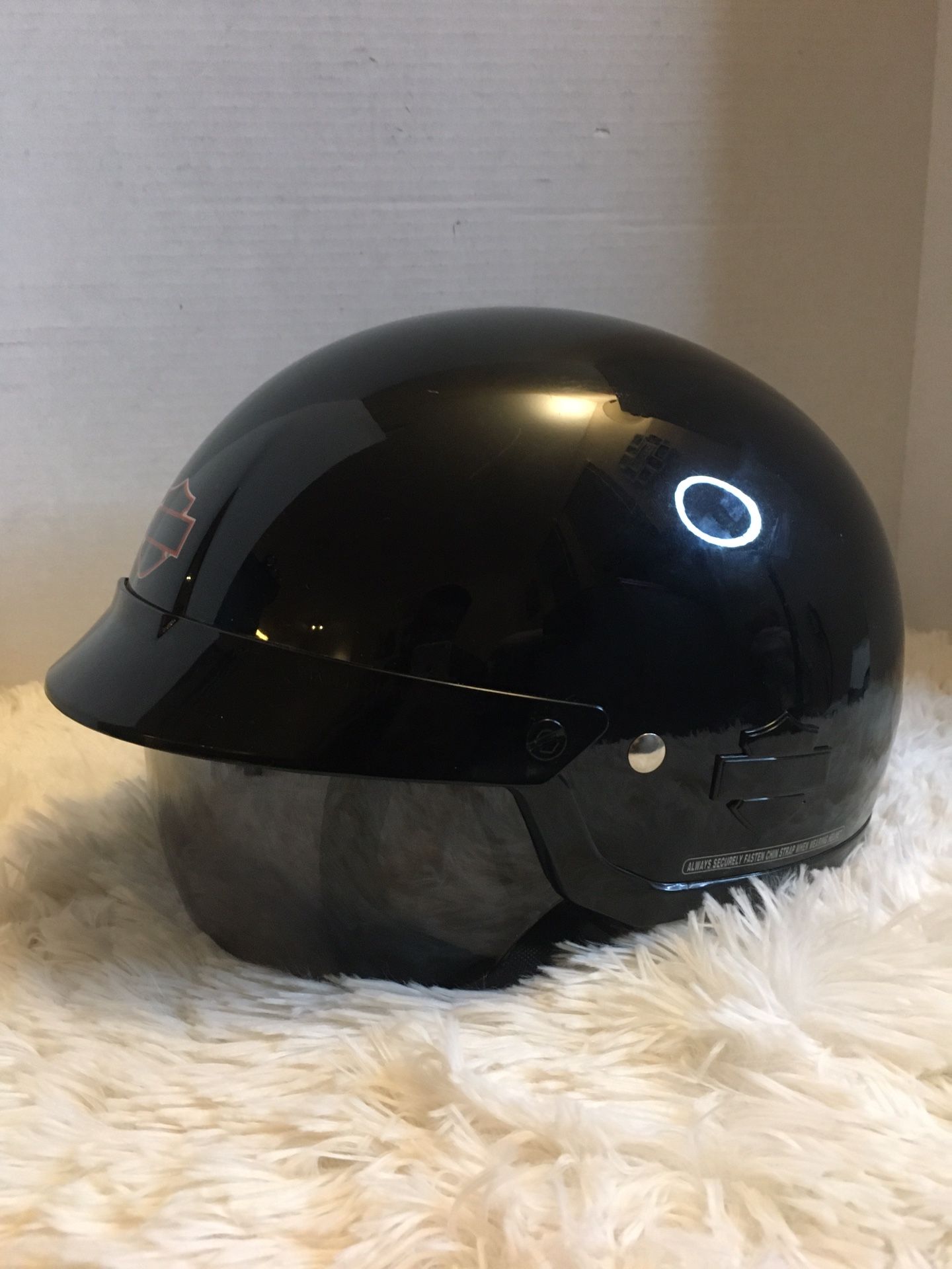 Harley Davidson Half Helmet HD-S1V Black Retractable Visor