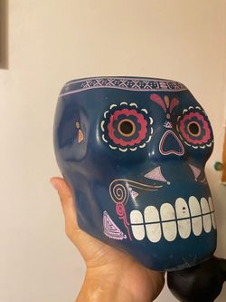 Sugar Skull Decorative Planter or Bowl