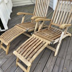 Teak Steamer Chairs 