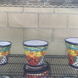 Talavera Pots Mexican Pottery
