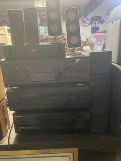 surround sound entertainment system & stereo receiver system with speakers