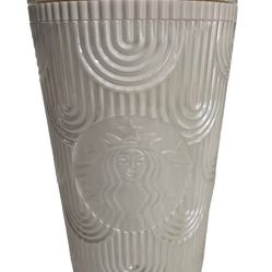 Starbucks White Pearl Shell Mermaid Siren Scales Tumbler - 16oz / 473ml
