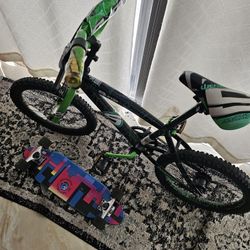 Kids Bicycle And Skateboard 