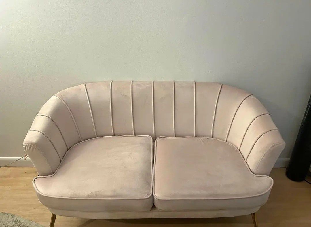 Pink Loveseat Couch 
