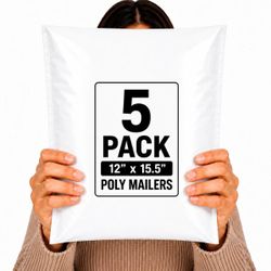 POLY MAILERS 12X15.5 WHITE SELF SEAL SHIPPING BAGS 5/10/15/25/100+ PACKS