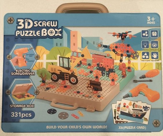 3 D screw puzzle set with driver drill/ brand new 👍/ see description 👍👍